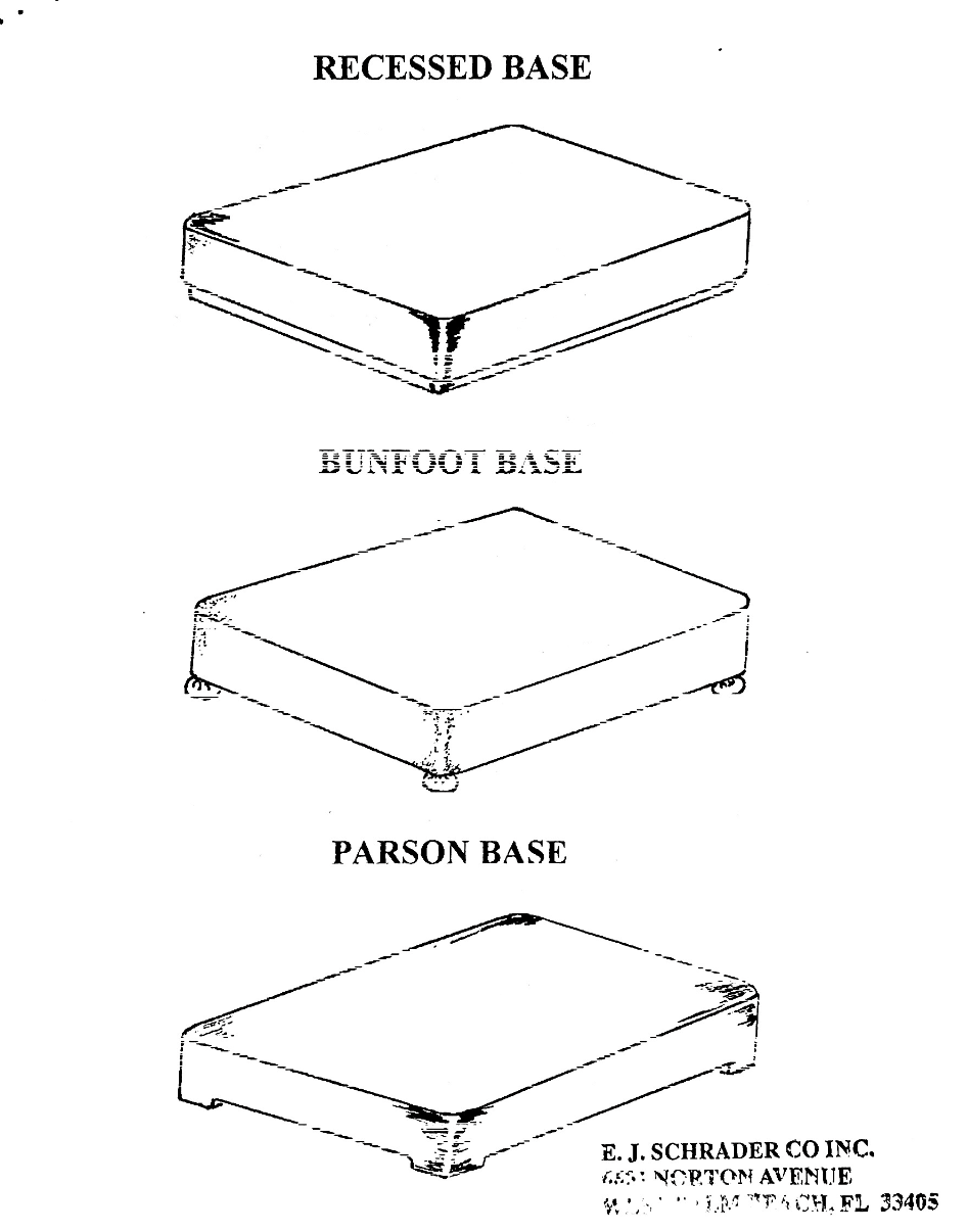 PreSet Upholstery Templates Schrader Beds — EJ Schrader Custom Mattress Company